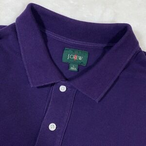 Vintage J.Crew Oarsman Men L Purple Polo Shirt Cotton Short Sleeve Casual Preppy